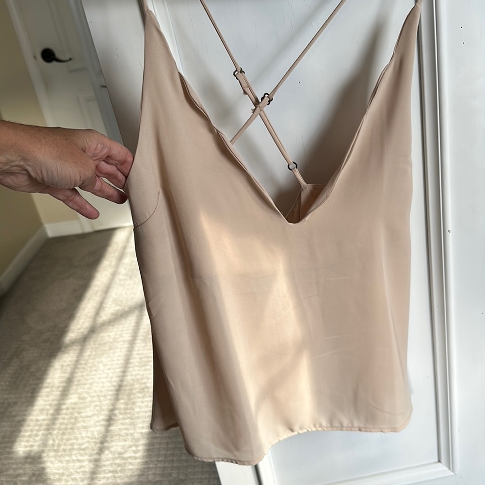 Super sexy cross back top. Sheer but lined at chest. HOT!!